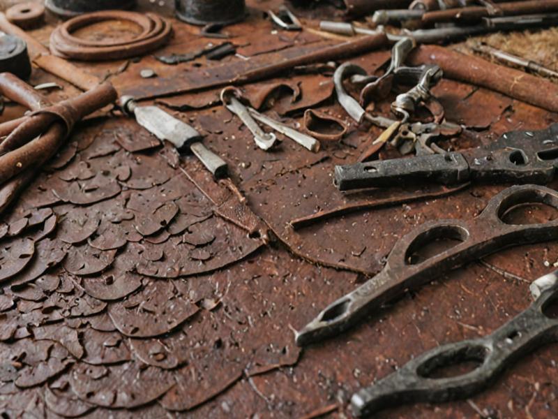 Dave's leather workshop vintage photo